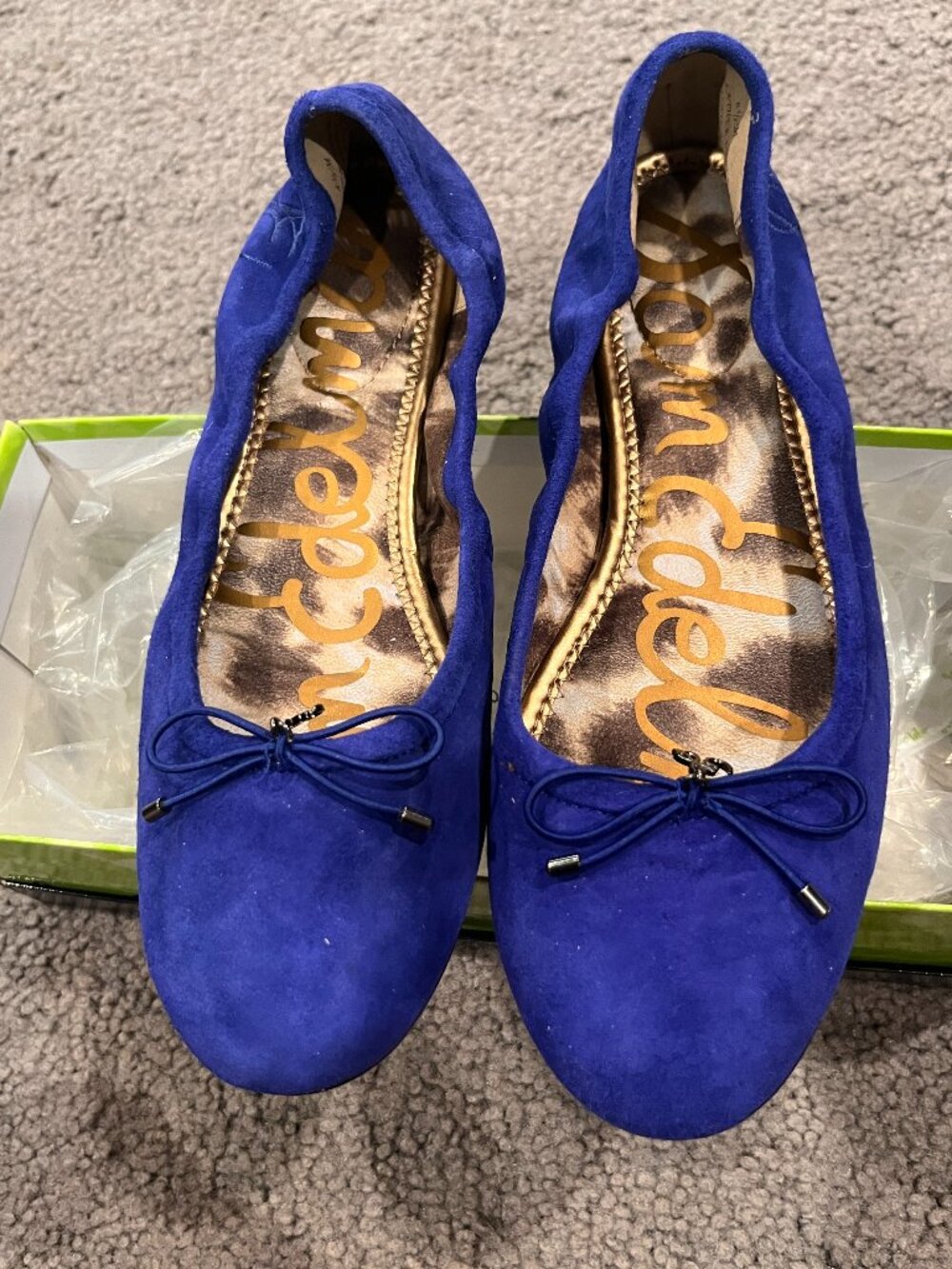 Sam Edelman Cobalt Blue Suede Ballet Flats